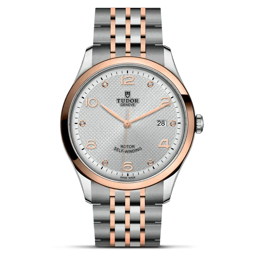 Tudor 1926 Automatic Diamonds Silver Dial Two Tone Steel Strap Watch for Men - M91651-0002