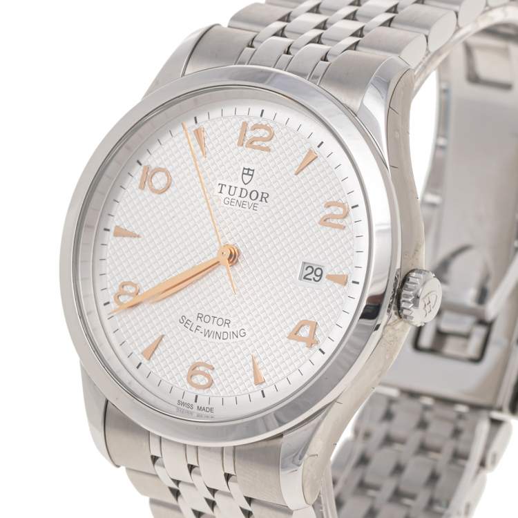 Tudor 1926 Automatic Silver Dial Silver Steel Strap Watch for Men - M91650-0001