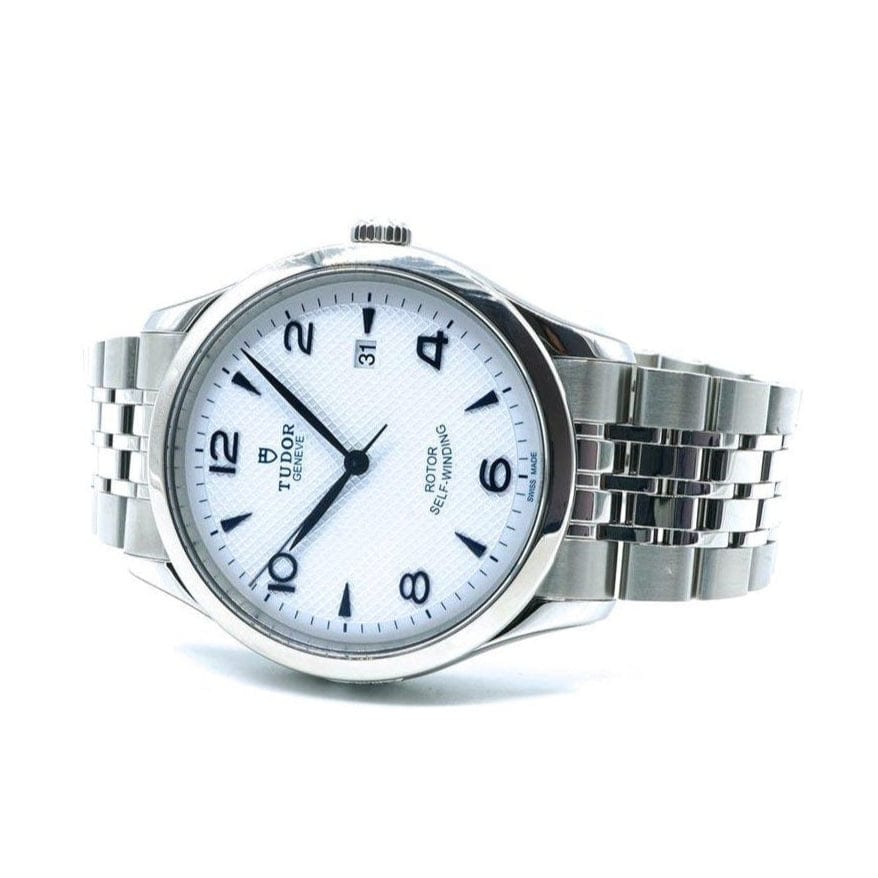 Tudor 1926 Automatic White Dial Silver Steel Strap Watch for Men - M91650-0005