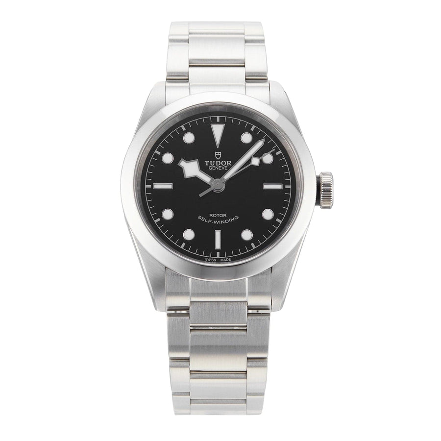 Tudor Black Bay Automatic Black Dial Silver Steel Strap Watch for Men - M79540-0001