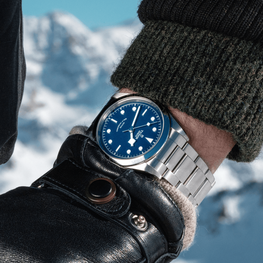 Tudor Black Bay Automatic Blue Dial Silver Steel Strap Watch for Men - M79540-0004