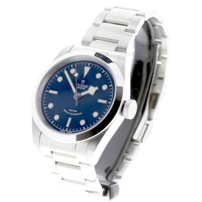 Tudor Black Bay Automatic Blue Dial Silver Steel Strap Watch for Men - M79540-0004