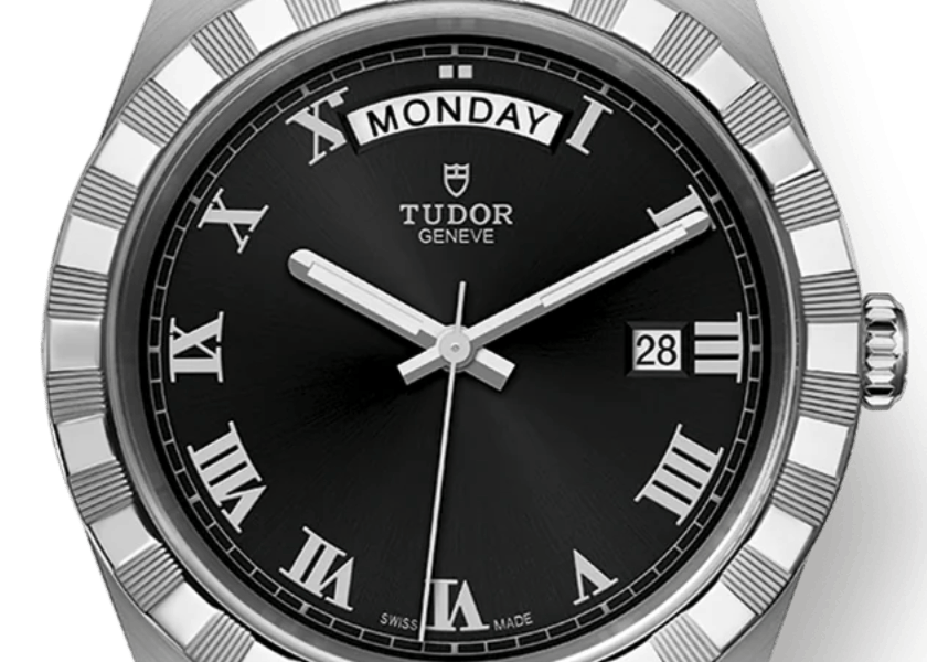 Tudor M28600-0003 black dial watch with day & date