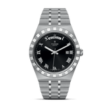 Tudor Royal Automatic Black Dial Silver Steel Strap Watch for Men - M28600-0003