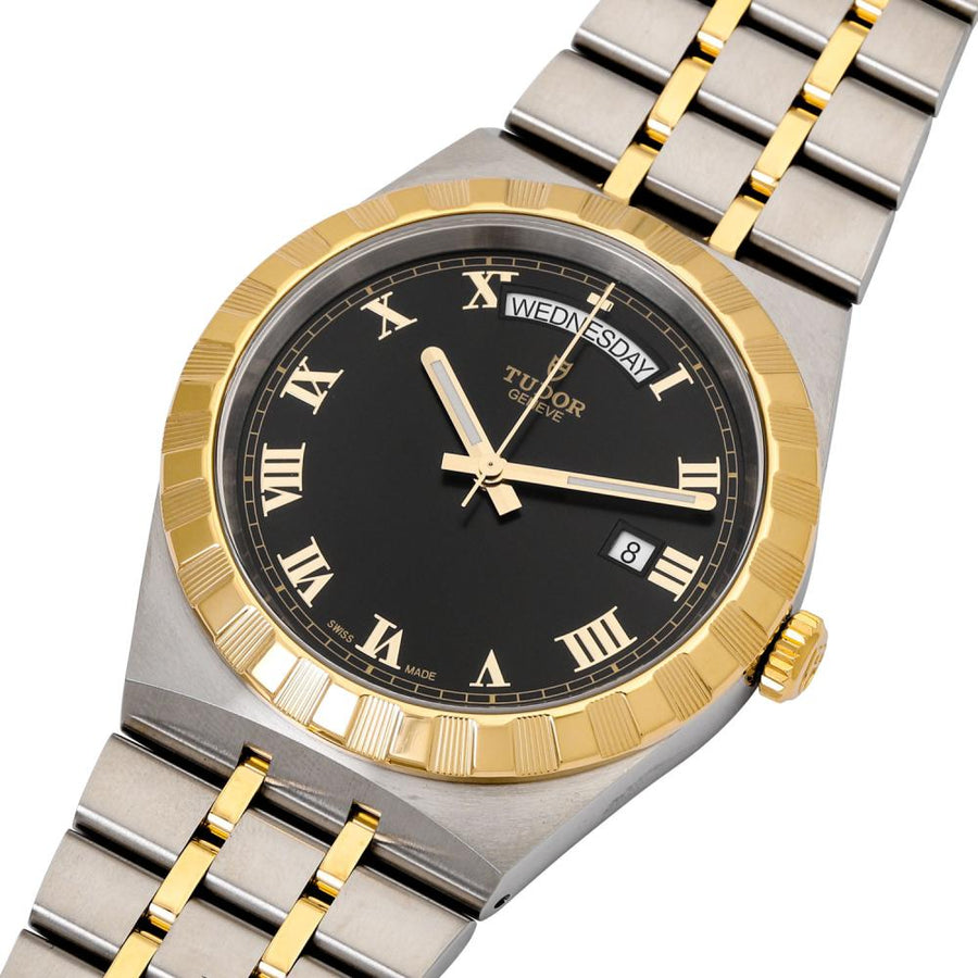 Tudor Royal Automatic Black Dial Two Tone Steel Strap Watch for Men - M28603-0003