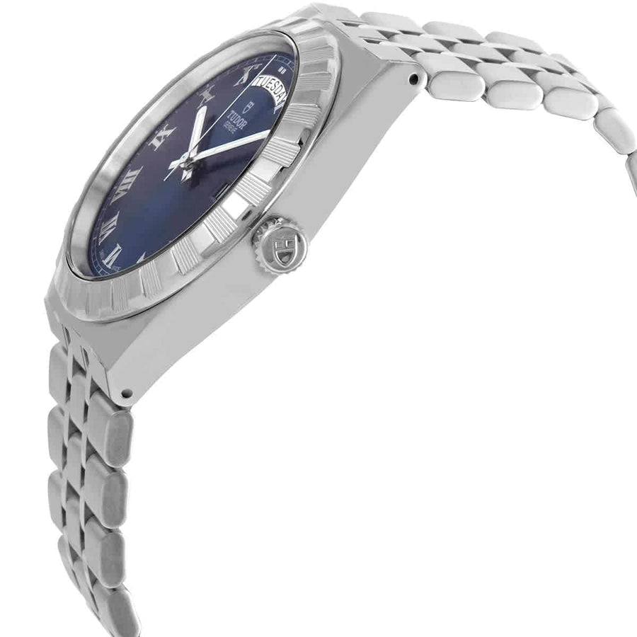 Tudor Royal Automatic Blue Dial Silver Steel Strap Watch for Men - M28600-0005