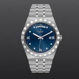 Tudor Royal Automatic Diamonds Blue Dial Silver Steel Strap Watch for Men - M28600-0006