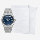 Tudor Royal Automatic Diamonds Blue Dial Silver Steel Strap Watch for Men - M28600-0006