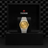 Tudor Royal Automatic Diamonds Gold Dial Two Tone Steel Strap Watch for Men - M28603-0006