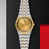 Tudor Royal Automatic Diamonds Gold Dial Two Tone Steel Strap Watch for Men - M28603-0006