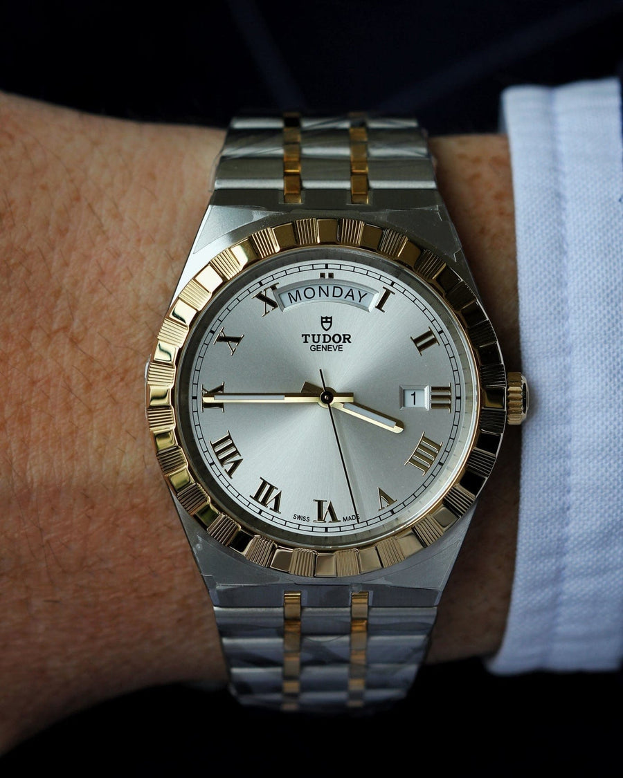 Tudor Royal Automatic Silver Dial Two Tone Steel Strap Watch for Men - M28603-0001