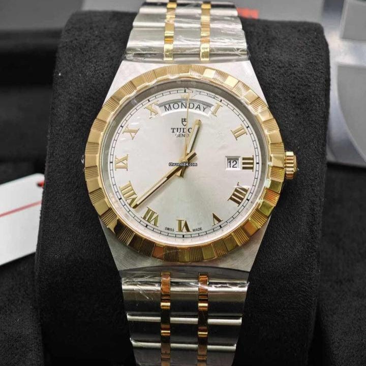 Tudor Royal Automatic Silver Dial Two Tone Steel Strap Watch for Men - M28603-0001