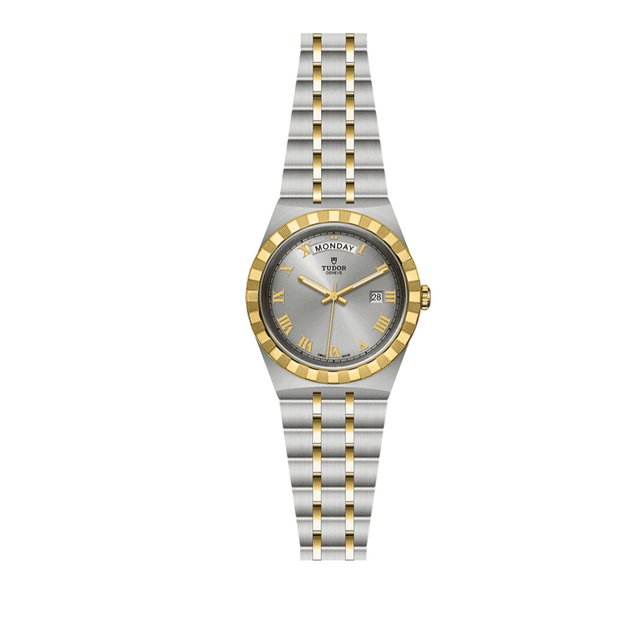 Tudor Royal Automatic Silver Dial Two Tone Steel Strap Watch for Men - M28603-0001