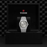 Tudor Royal Day Date Diamonds Automatic Silver Dial Silver Steel Strap Watch for Men - M28600-0002