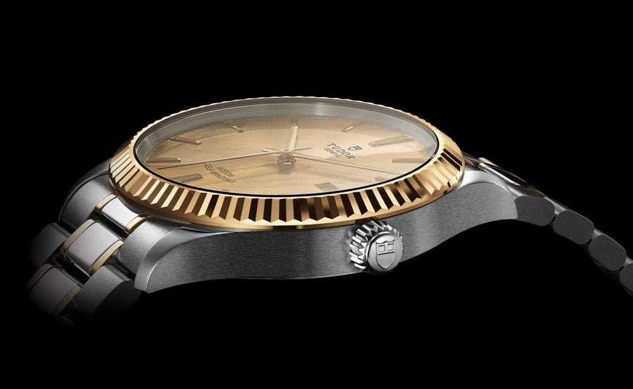 Tudor Style Automatic Silver Dial Two Tone Steel Strap Watch for Men - M12713-0003