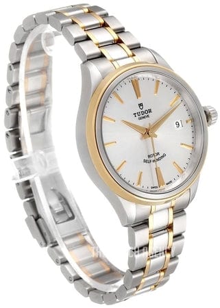 Tudor Style Automatic Silver Dial Two Tone Steel Strap Watch for Men - M12713-0003