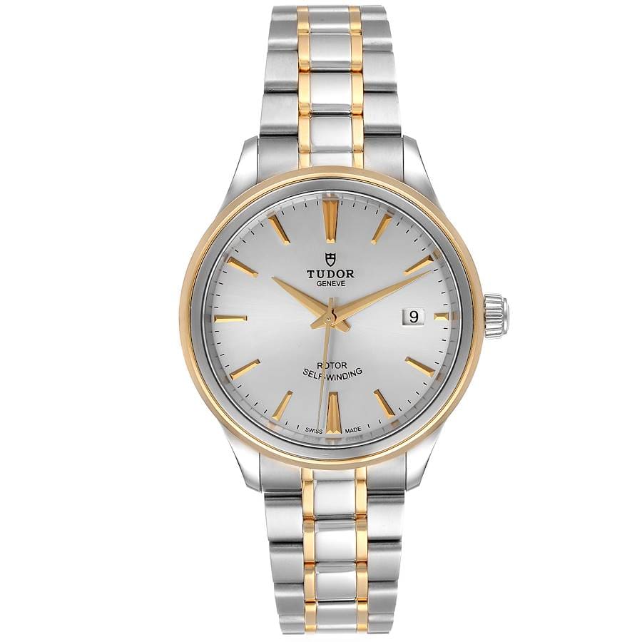 Tudor Style Automatic Silver Dial Two Tone Steel Strap Watch for Men - M12713-0003