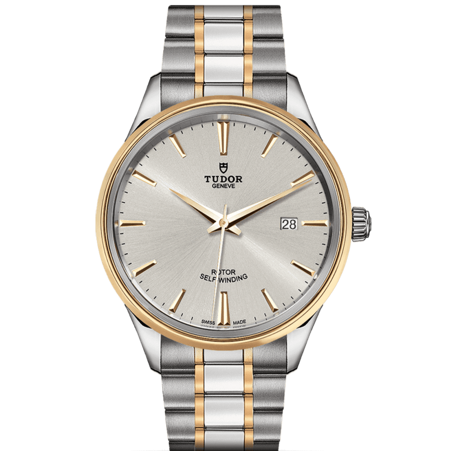 Tudor Style Automatic Silver Dial Two Tone Steel Strap Watch for Men - M12713-0003