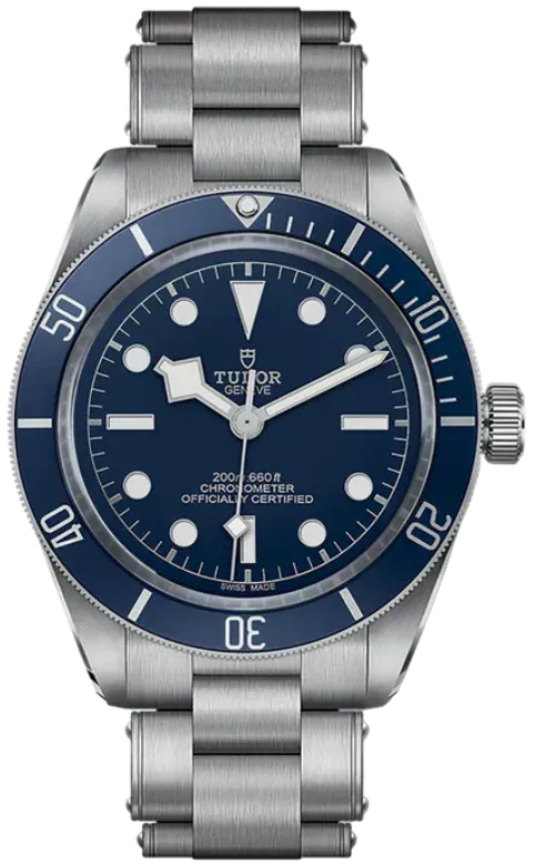 Tudor Black Bay Blue Dial Silver Steel Strap Watch for Men - 79030B-0001