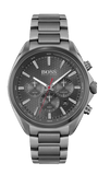 Hugo Boss Distinct Grey Dial Gren Steel Strap Watch for Men - 1513858