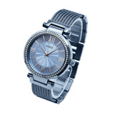 Guess Soho Diamonds Blue Dial Blue Mesh Bracelet Watch For Women - W0638L3