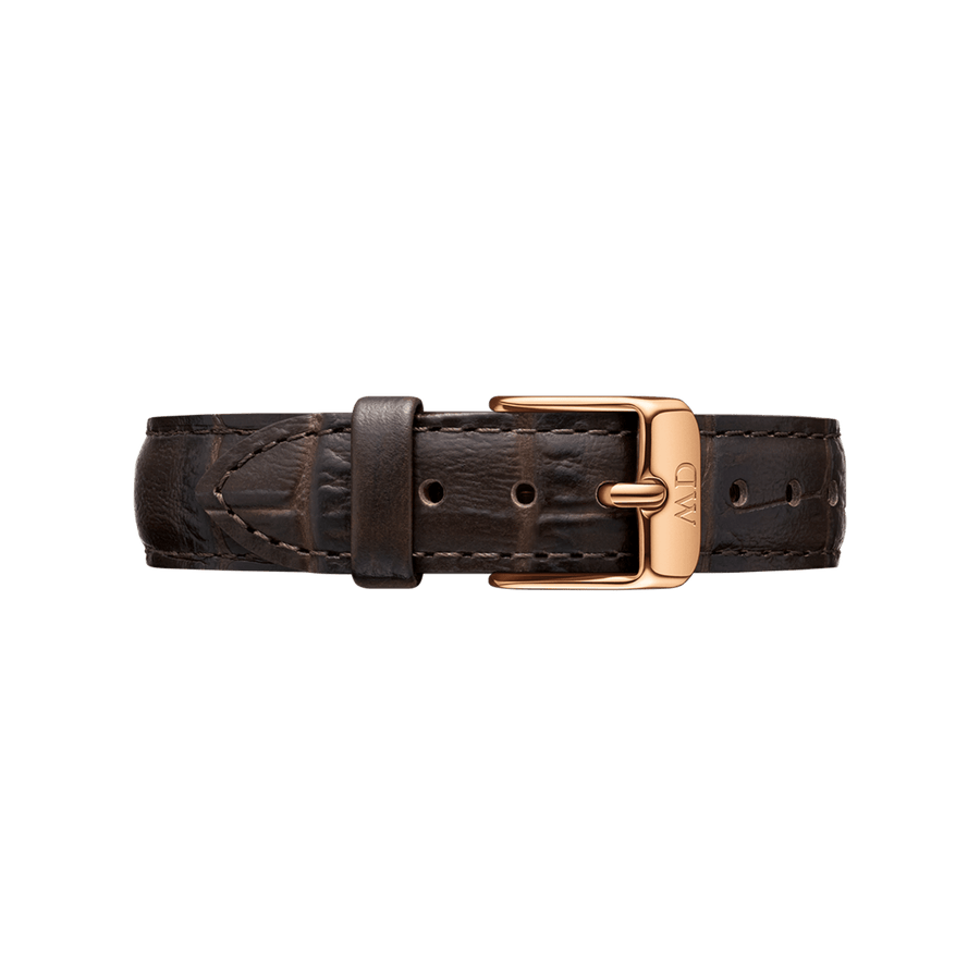 Daniel Wellington Classic Petite York White Dial Brown Leather Strap Watch For Women - DW00100232