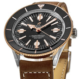 Breitling Superocean Heritage '57 Black Dial Brown Leather Strap Watch for Men - U10370121B1X1