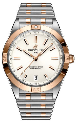 Breitling Chronomat Automatic 36 White Dial Two Tone Steel Strap Watch for Women - U10380101A1U1