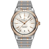 Breitling Chronomat Automatic 36 Diamonds Mother of Pearl Dial Two Tone Steel Strap Watch for Women - U10380591A2U1