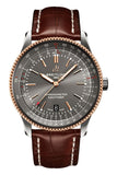 Breitling Navitimer Automatic 41 Grey Dial Brown Leather Strap Watch for Men - U17326121M1P1