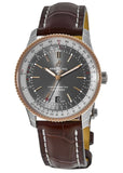 Breitling Navitimer 1 Automatic 41mm Black Dial Brown Leather Strap Mens Watch - U17326211M1P1