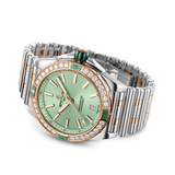 Breitling Super Chronomat Automatic 38 Diamonds Green Dial Two Tone Steel Strap Watch for Women - U17356531L1U1