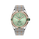 Breitling Super Chronomat Automatic 38 Diamonds Green Dial Two Tone Steel Strap Watch for Women - U17356531L1U1