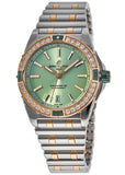 Breitling Super Chronomat Automatic 38 Diamonds Green Dial Two Tone Steel Strap Watch for Women - U17356531L1U1