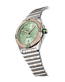 Breitling Super Chronomat Automatic 38 Diamonds Green Dial Two Tone Steel Strap Watch for Women - U17356531L1U1