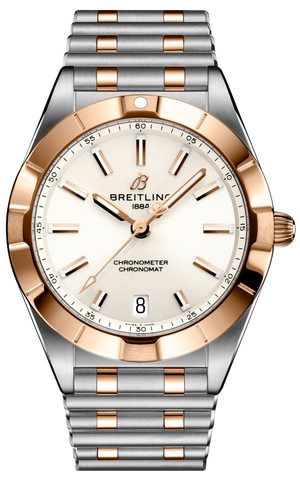 Breitling Chronomat 32 White Dial Two Tone Steel Strap Watch for Women - U77310101A1U1