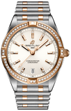 Breitling Chronomat 32 Diamonds White Dial Two Tone Steel Strap Watch for Women - U77310591A1U1