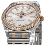 Breitling Chronomat 32 Diamonds White Dial Two Tone Steel Strap Watch for Women - U77310591A1U1