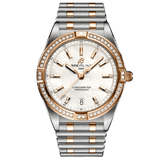 Breitling Chronomat 32 Diamonds White Dial Two Tone Steel Strap Watch for Women - U77310591A1U1