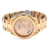 Fossil Boyfriend Multifunction Rose Gold Dial Rose Gold Steel Strap Watch for Women - ES3885