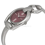 Gucci Horsebit Quartz Red Dial Silver Steel Strap Watch For Women - YA139502