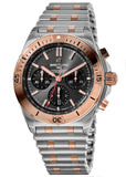 Breitling Chronomat B01 42 18K Red Gold Black Dial Two Tone Steel Strap Watch for Men - UB01341A1B1U1