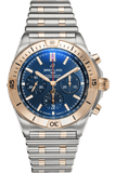 Breitling Chronomat B01 42mm Blue Dial Two Tone Steel Strap Watch for Men - UB0134101C1U1