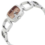 Gucci G Gucci Brown Dial Silver Steel Strap Watch For Women - YA125503