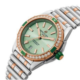 Breitling Super Chronomat Automatic 38 Diamonds Green Dial Two Tone Steel Strap Watch for Women - U17356531L1U1