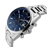 Tag Heuer Carrera Chronograph 41mm Blue Dial Silver Steel Strap Watch for Men - CBK2112.BA0715