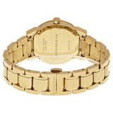 Burberry The City White Dial Gold Steel Strap Watch for Women - BU9103