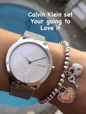 Calvin Klein Minimal Silver Dial Silver Mesh Bracelet Watch for Women - K3M2212Z