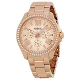 Fossil Cecile Rose Gold Dial Rose Gold Steel Strap Watch for Women - AM4483