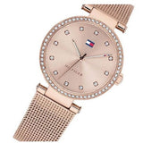 Tommy Hilfiger Lynn Quartz Rose Gold Dial Rose Gold Mesh Bracelet Watch For Women - 1781865